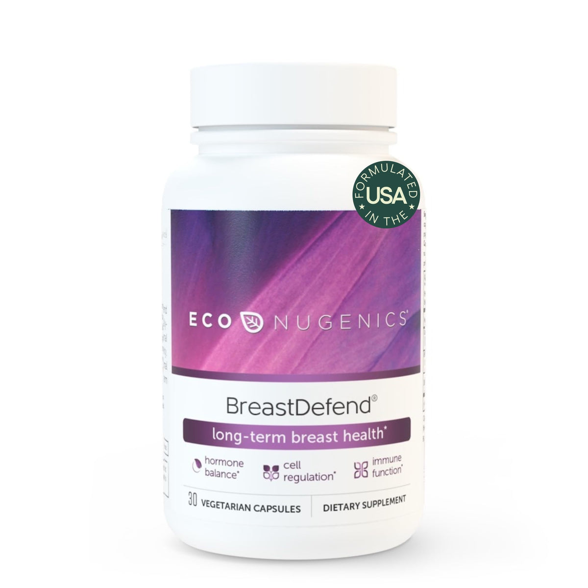 EcoNugenics BreastDefend bottle—easy daily support for breast health and balance
