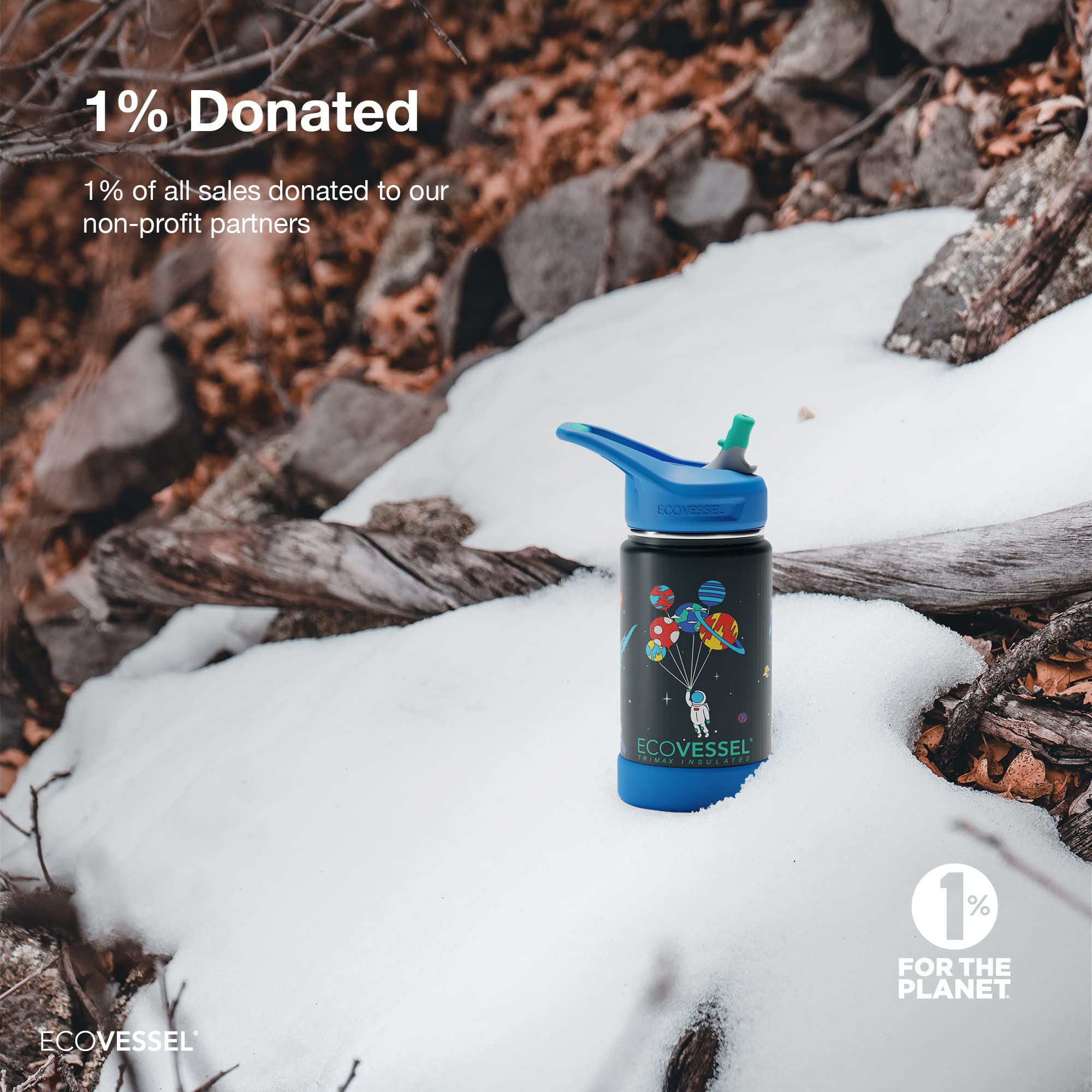 EcoVessel FROST TriMax insulation image underscoring durable temperature retention for on-the-go hydration.