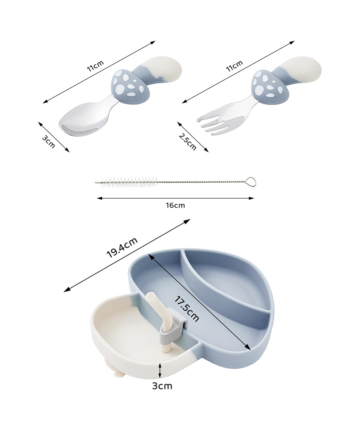 Ecrekhom baby spoon with easy-grip handle supports safe self-feeding