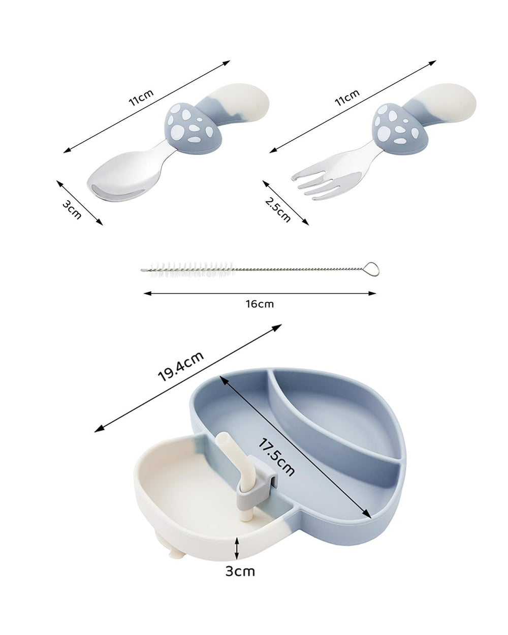 Ecrekhom baby spoon with easy-grip handle supports safe self-feeding