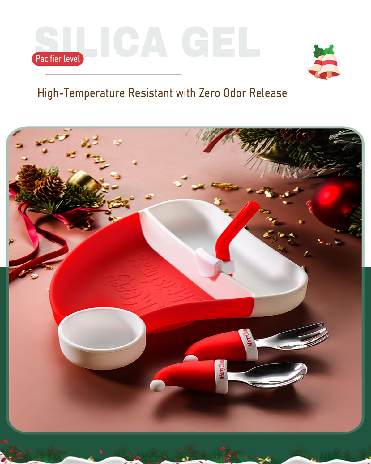 Rounded-edge fork designed for safe self-feeding and gentle mouth contact.