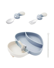 Ecrekhom silicone baby feeding set mushroom plate sparks interest at meals