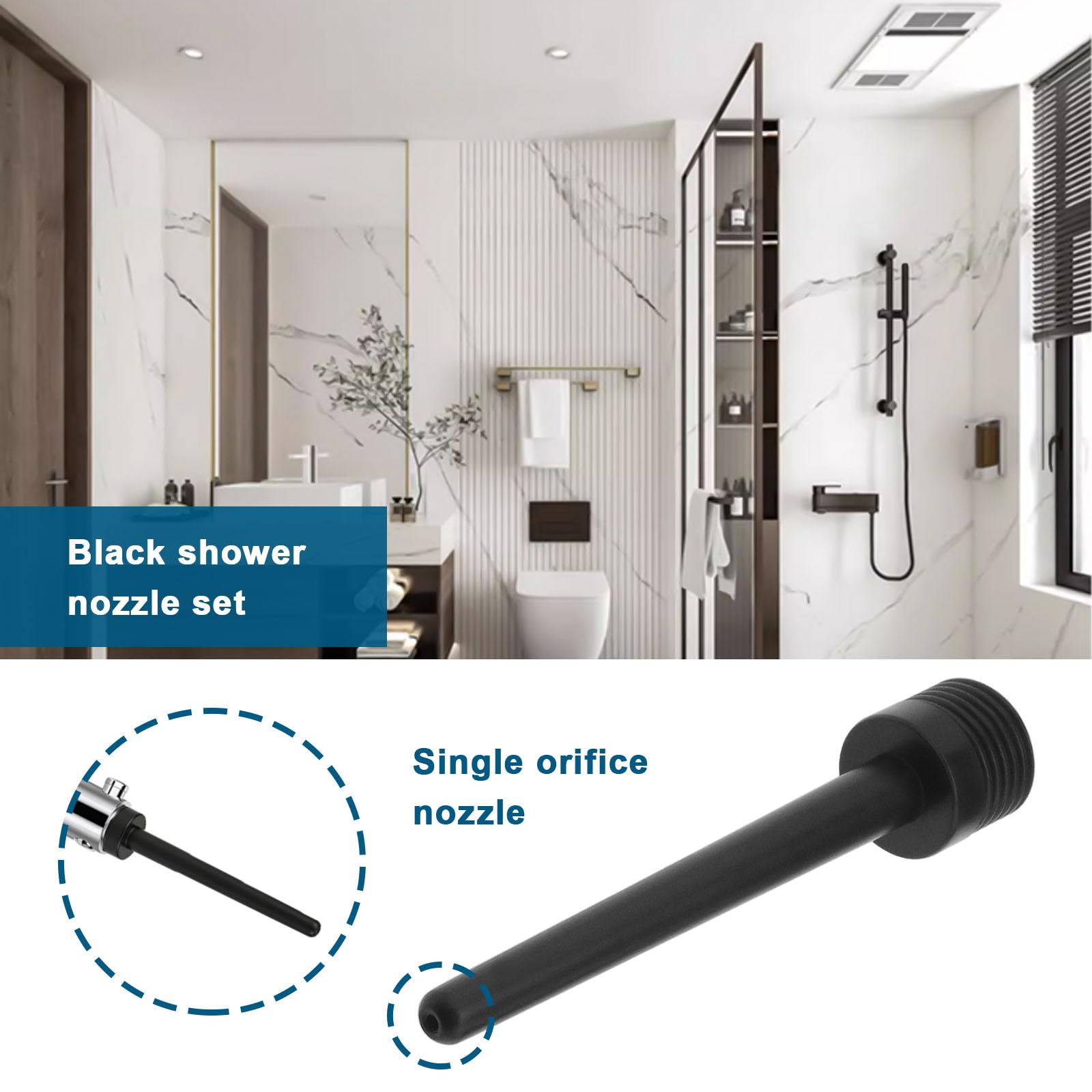 ECSiNG shower nozzle ergonomic design for comfortable use.