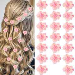 Ecuupas spring flower hair clip pink close up for festival use