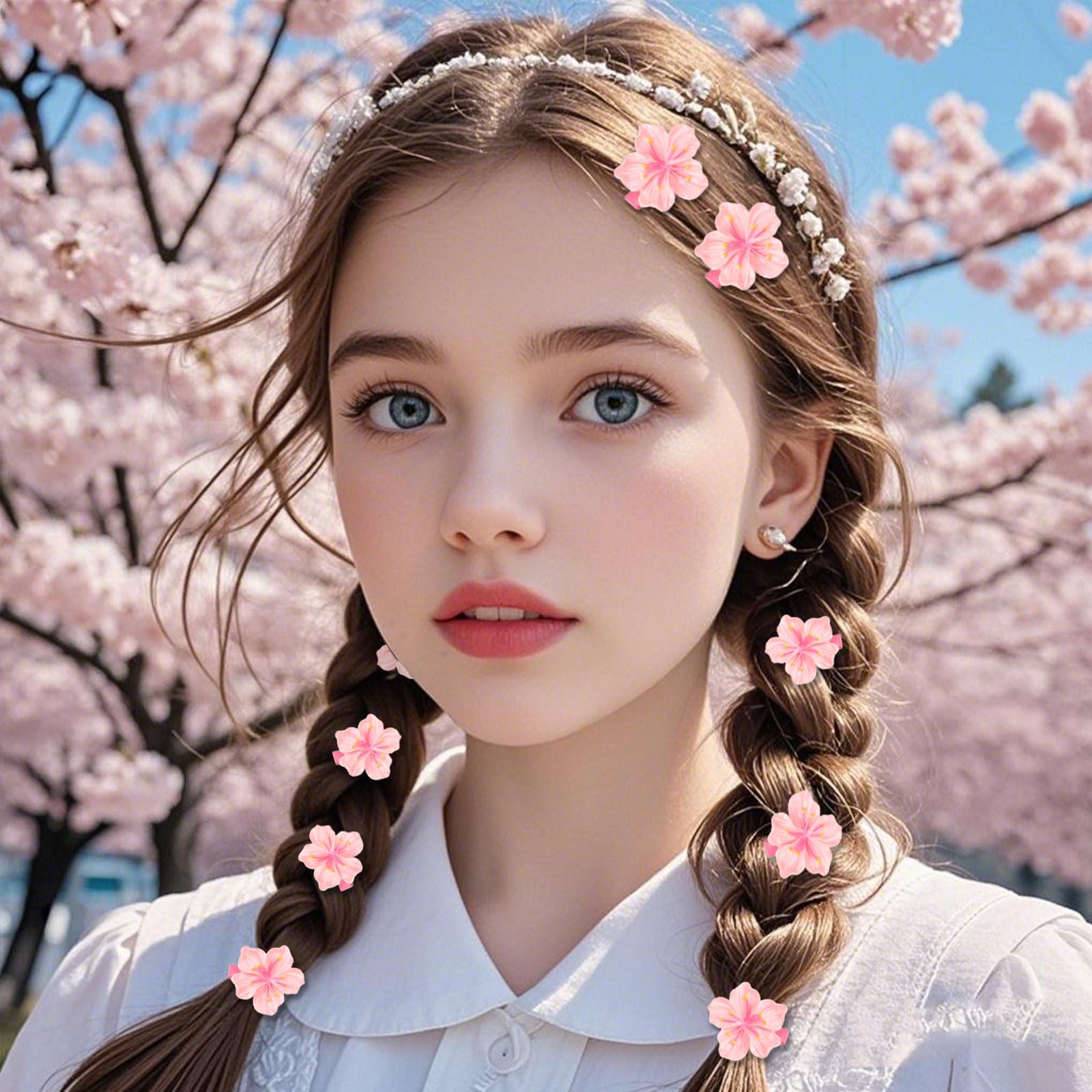 Ecuupas spring outfit hair clip coordinating with pastel outfits