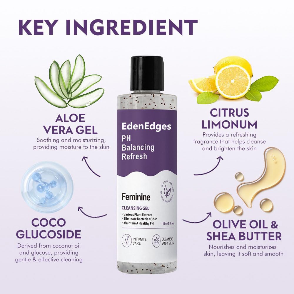 EdenEdges Her Refresh packaging emphasizes natural ingredients for a clean routine.