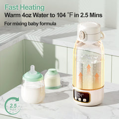 EDENPEER warmer with 17 oz capacity reduces refills during feeds