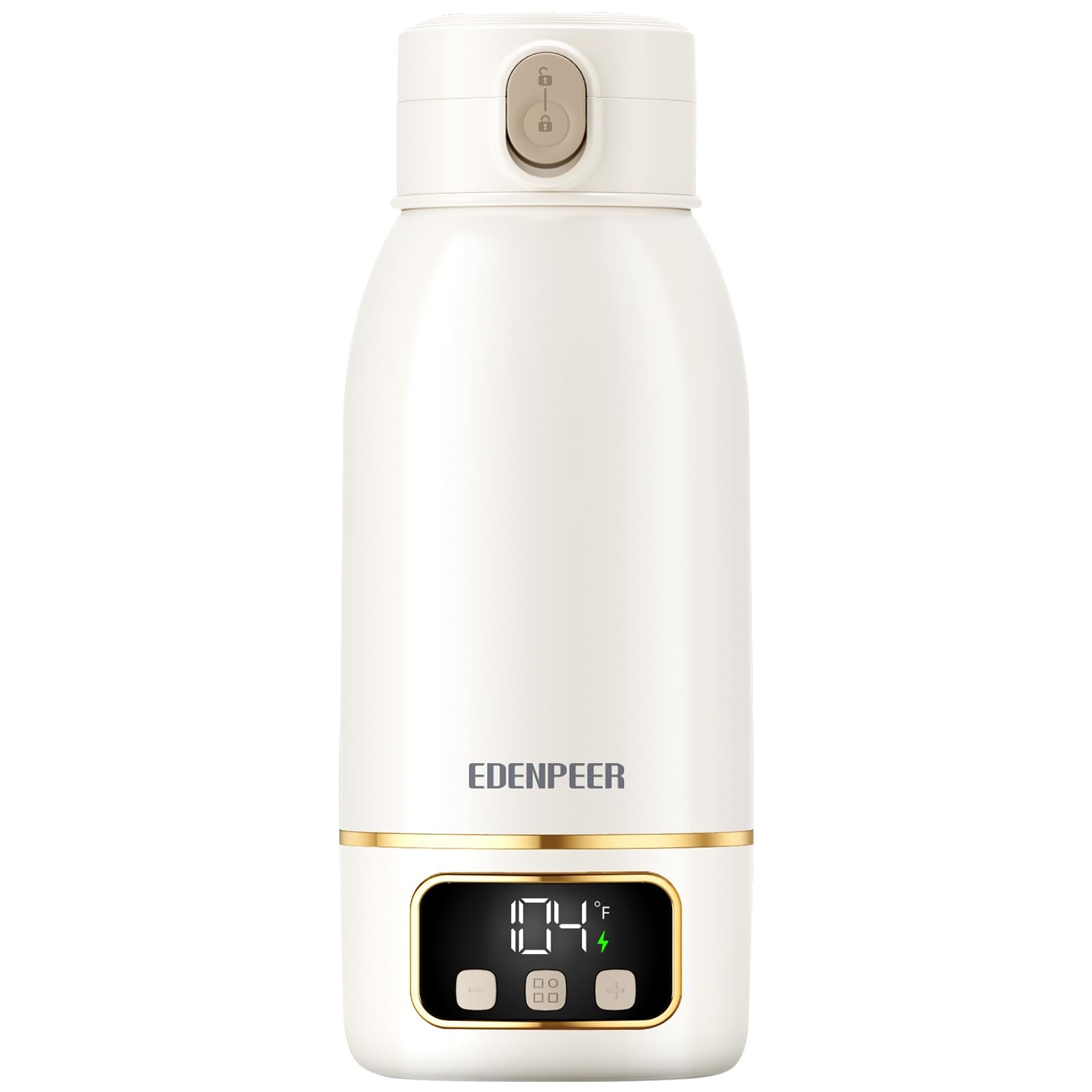 EDENPEER bottle warmer in compact travel design for warm milk on the go