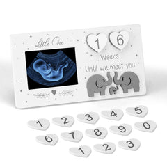 EdenseeLake countdown weeks frame showcasing ultrasound photo with milestone tracking