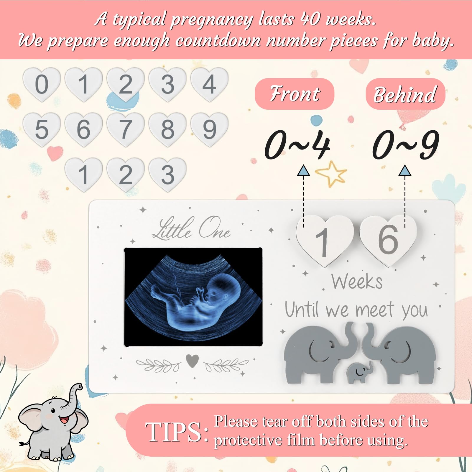 EdenseeLake plexiglass cover protects cherished ultrasound images with clear visibility