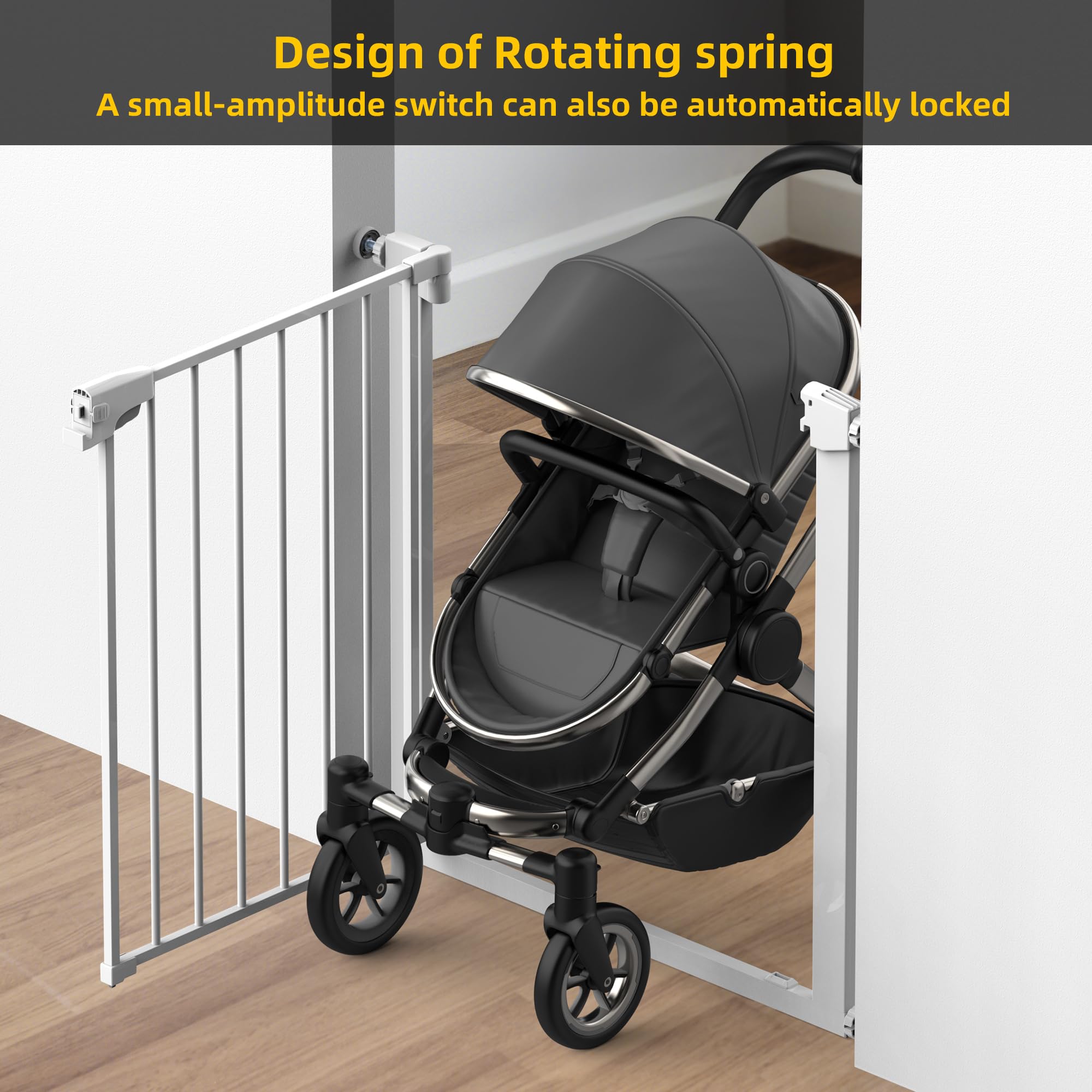 Edmyre Easy Step walk-thru gate baby-and-pet use, versatile safety barrier