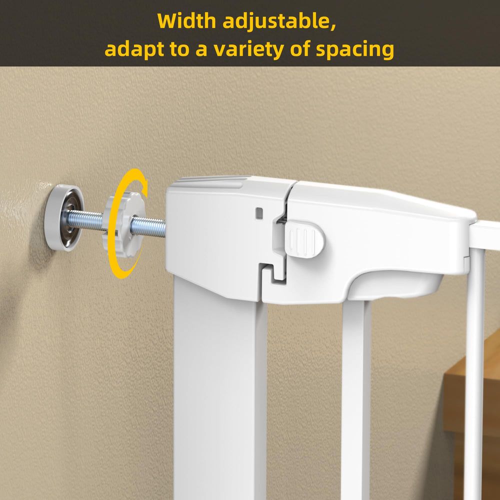 Edmyre Easy Step walk-thru gate extended-fit, wider opening compatibility