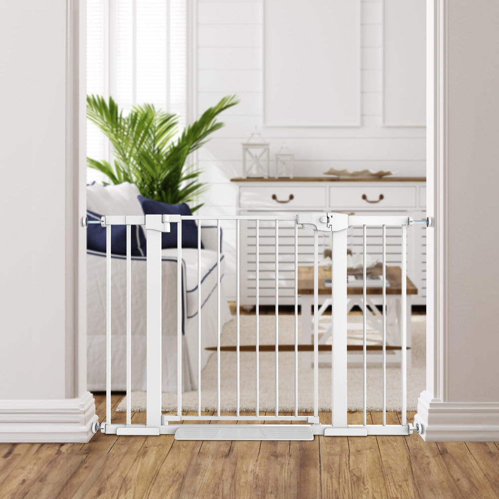 Edmyre Easy Step Walk-Thru gate shows a wide opening for easy access