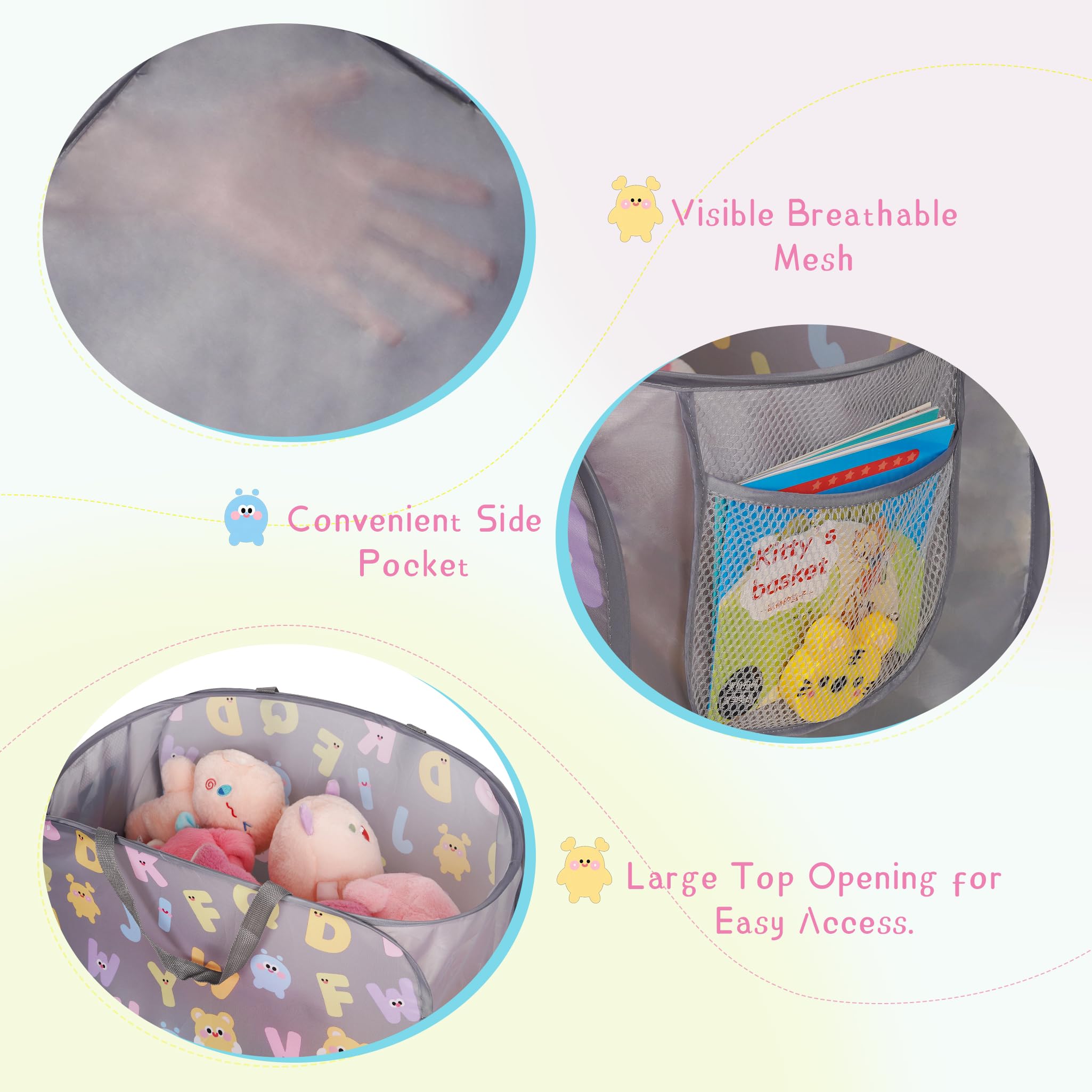 Edudif large capacity baby laundry hamper fits blankets and multiple loads.