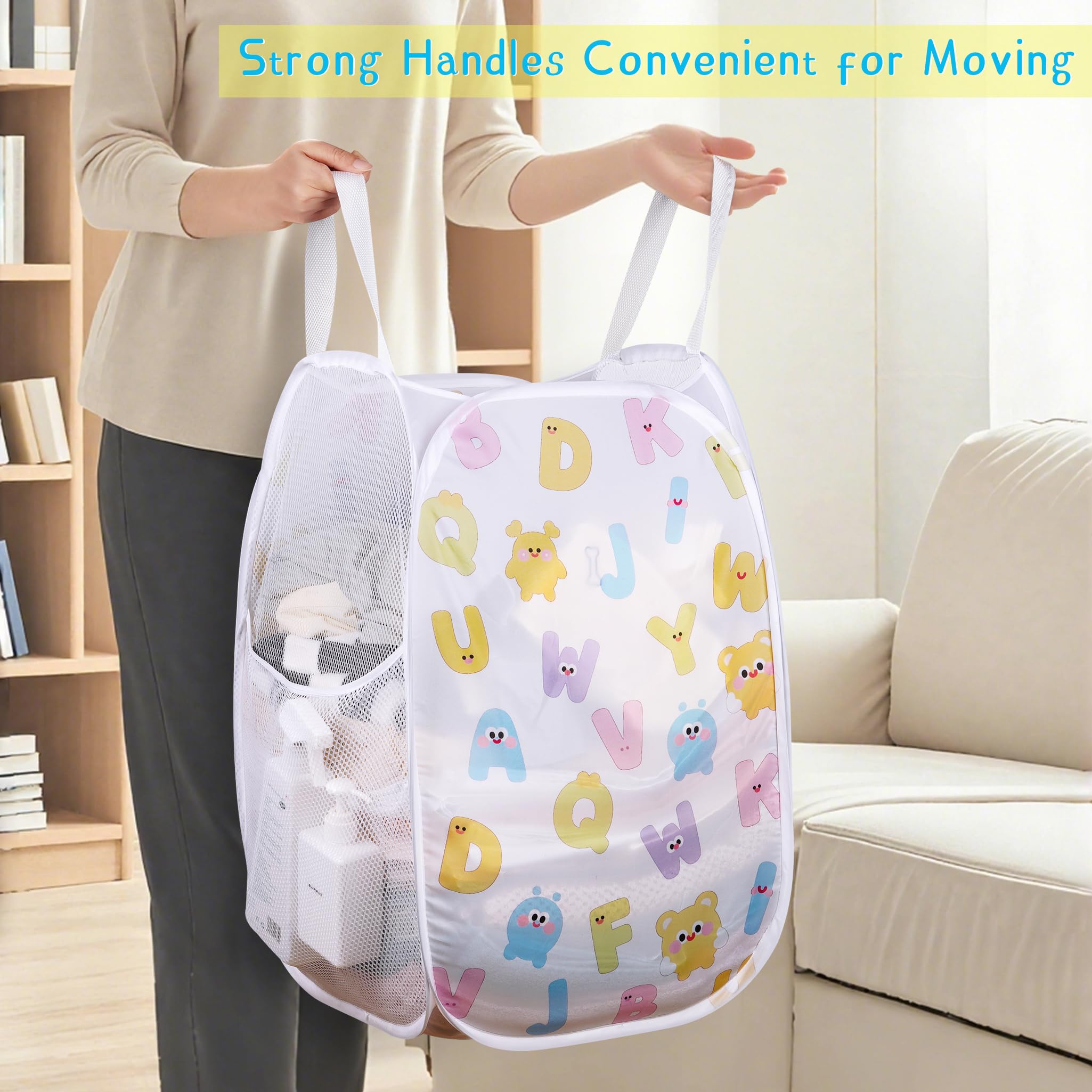 Edudif collapsible hamper in dorm room demonstrates portable laundry solution