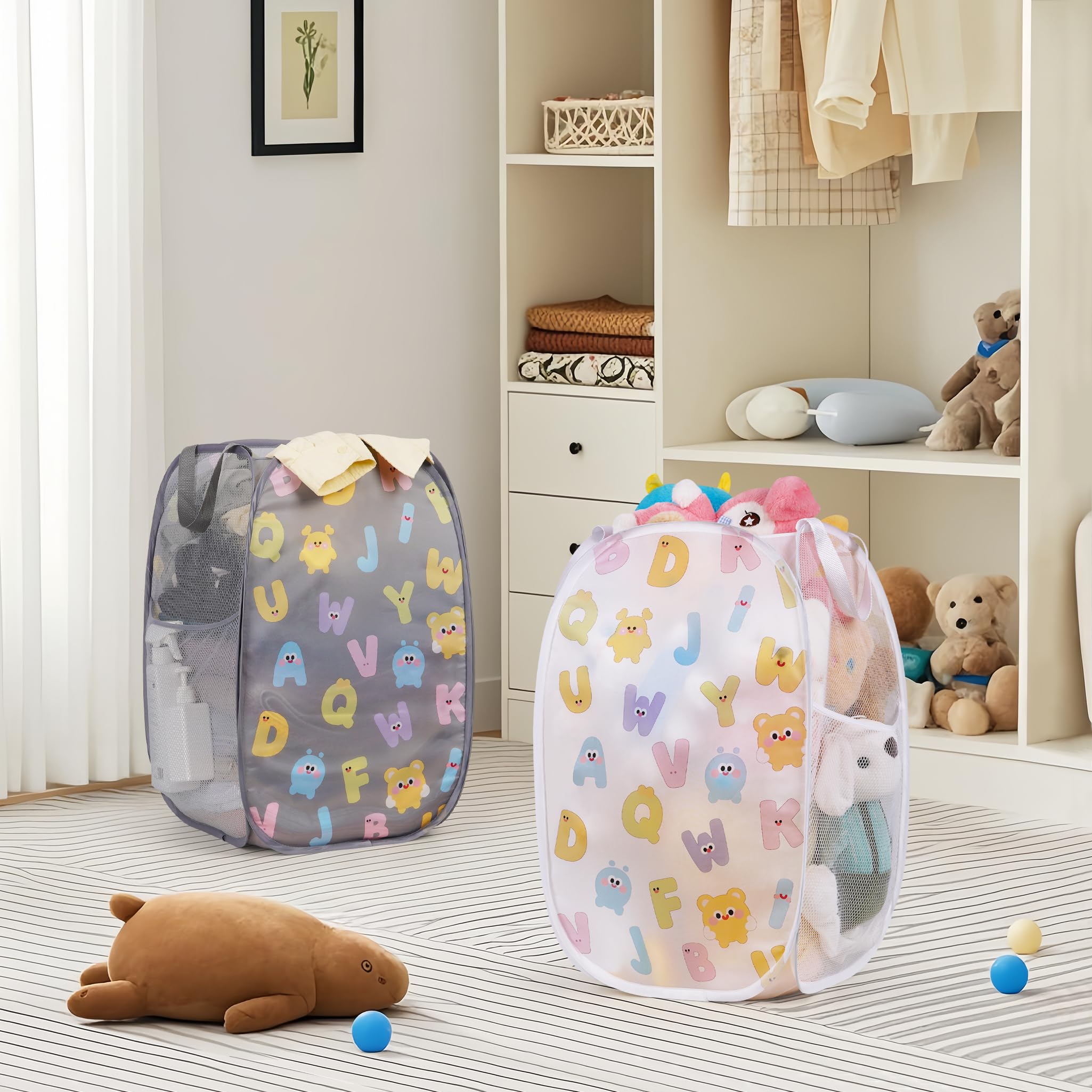 Edudif collapsible hamper handles make carrying to the laundromat easy