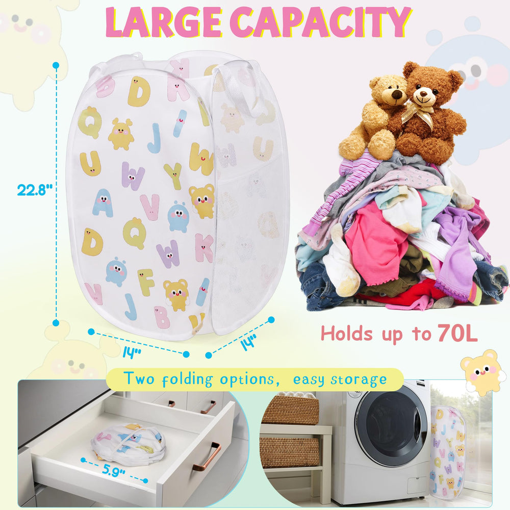 Edudif collapsible hamper with side pocket ideal for organizing small items