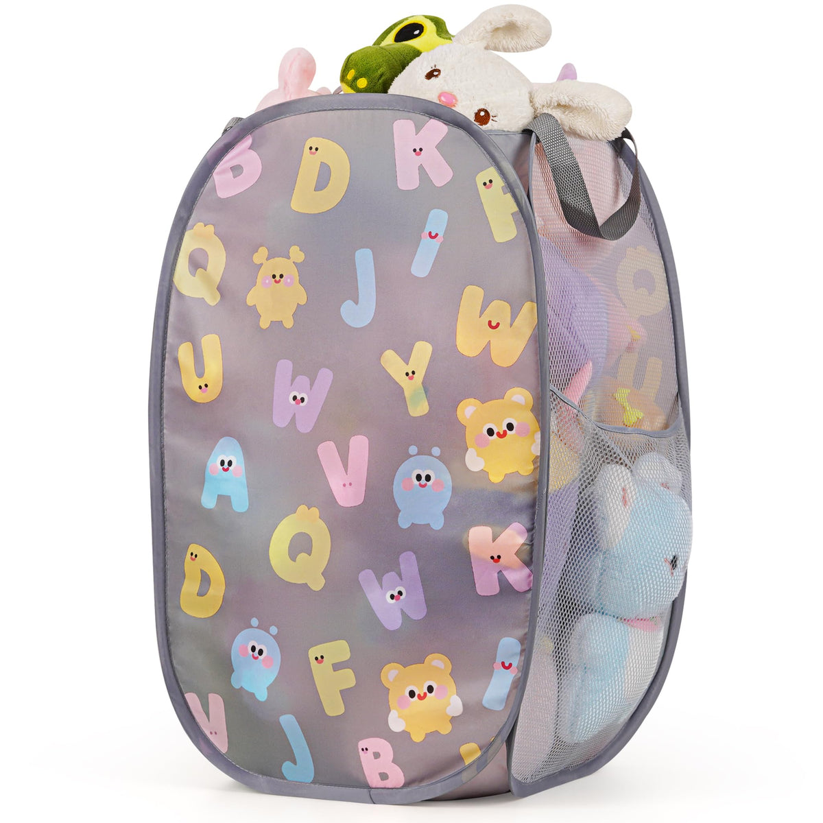 Edudif collapsible pop up hamper demonstrating compact, portable design.