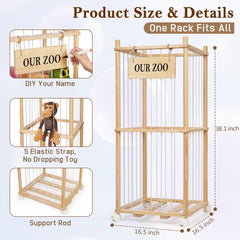 Edudif Zoo with 5-row cords securely holding plush toys of all sizes
