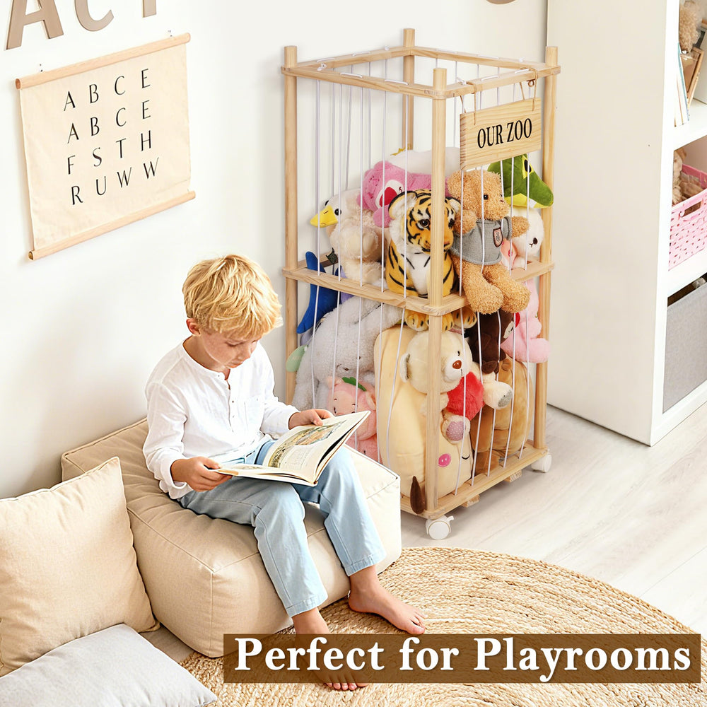 Edudif storage Zoo open-front design facilitates easy access to toys