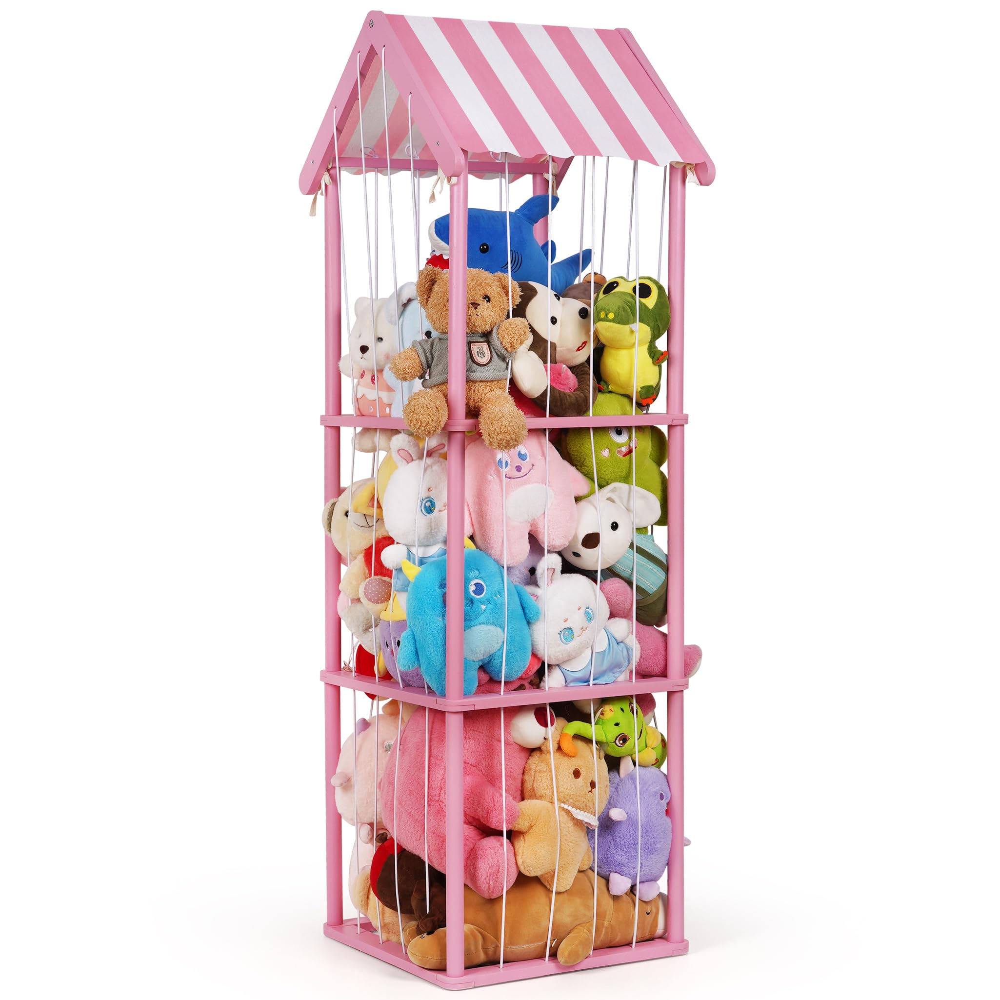 Edudif pink corner-placement saves floor space in a playroom.