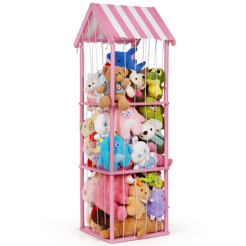 Edudif pink corner-placement saves floor space in a playroom.