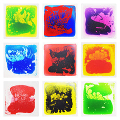 Edusense sensory liquid floor tile with colorful motion for engaging sensory play for kids.