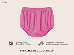 EEOST diaper cover back view highlights discreet protection and comfort