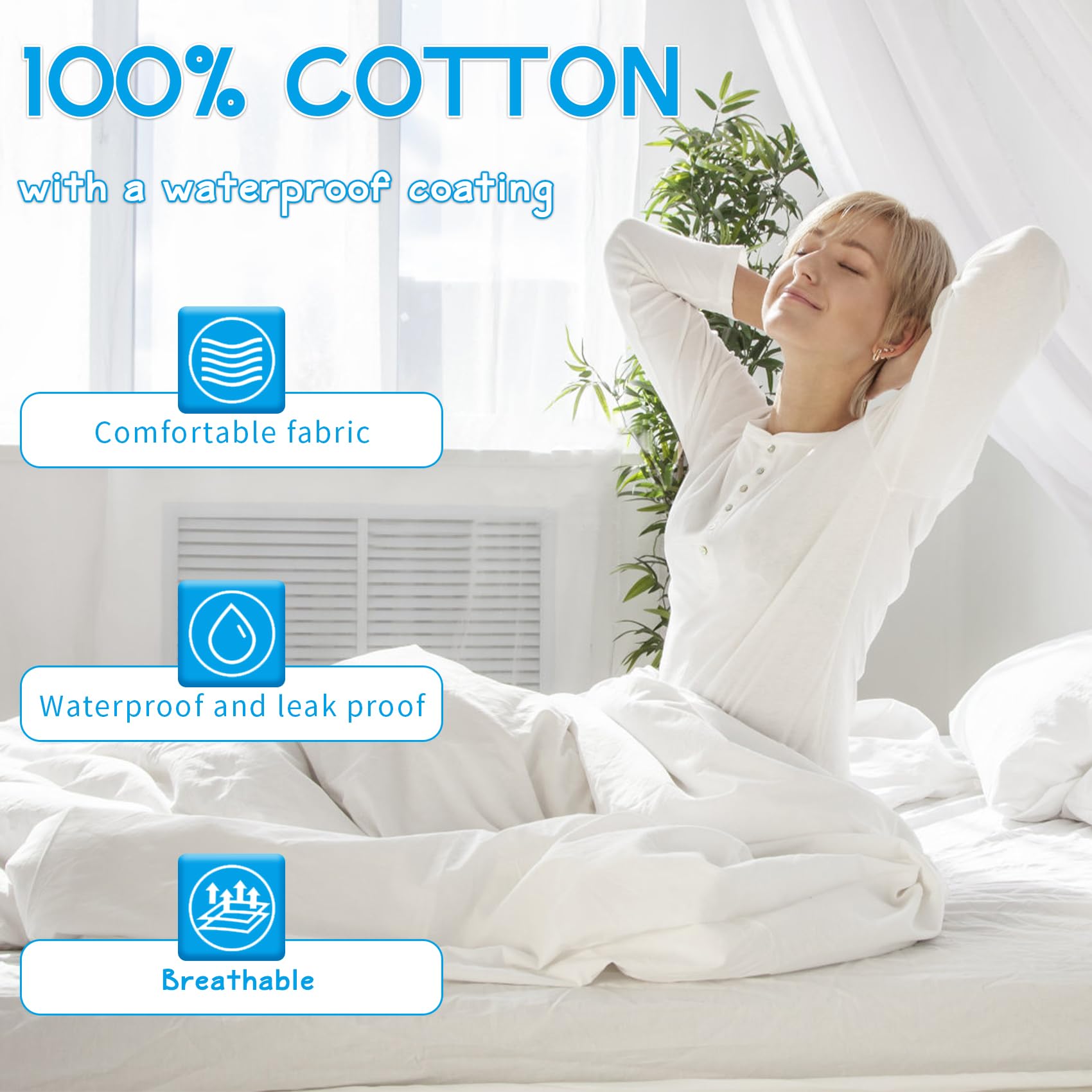 EEOST breathable fabric diaper cover stays cool and reduces skin irritation.