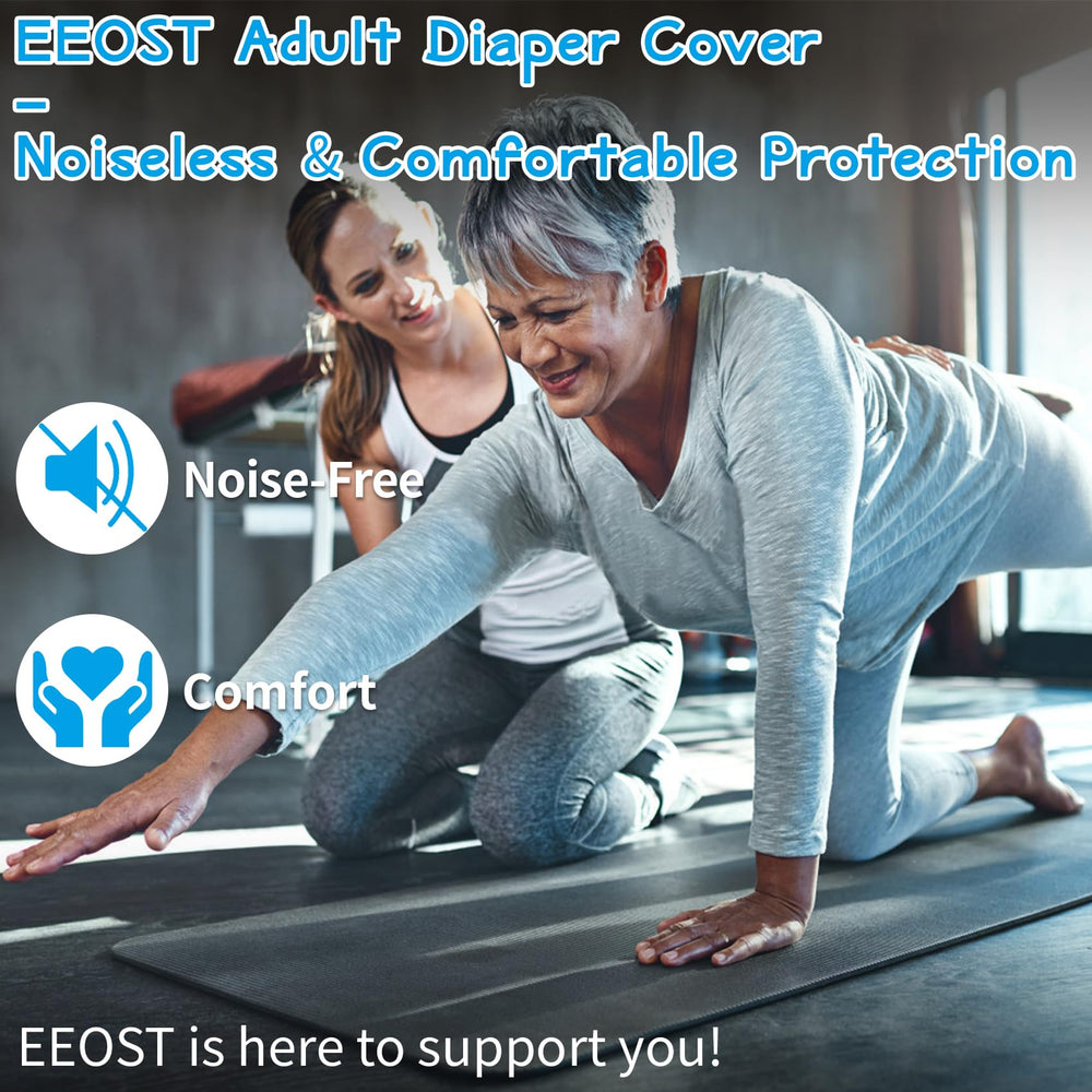 EEOST noiseless cotton detail highlighting quiet, discreet protection.