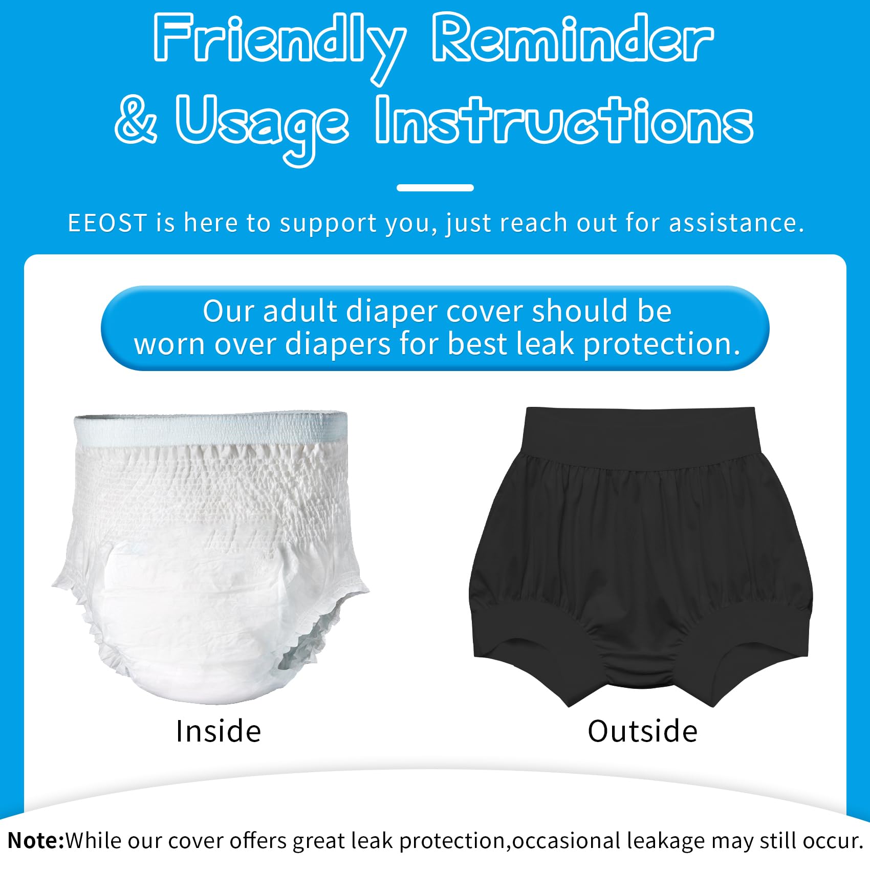 EEOST noiseless cotton material provides discreet protection day and night