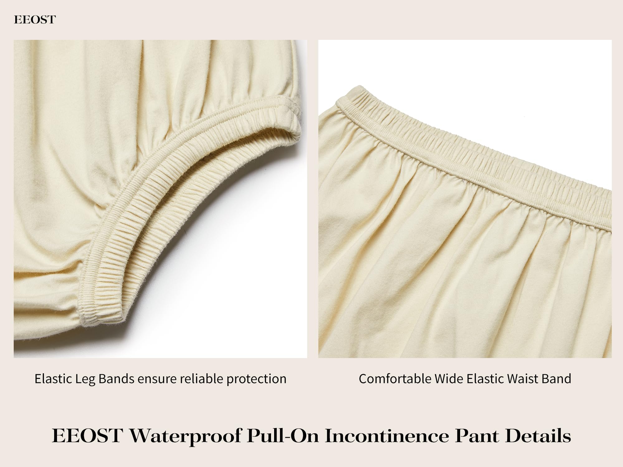 EEOST soft latex-free fabric stays breathable and comfortable all day.