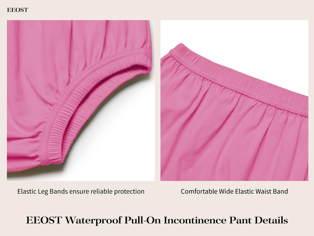 EEOST extended crotch design provides snug over diapers for protection