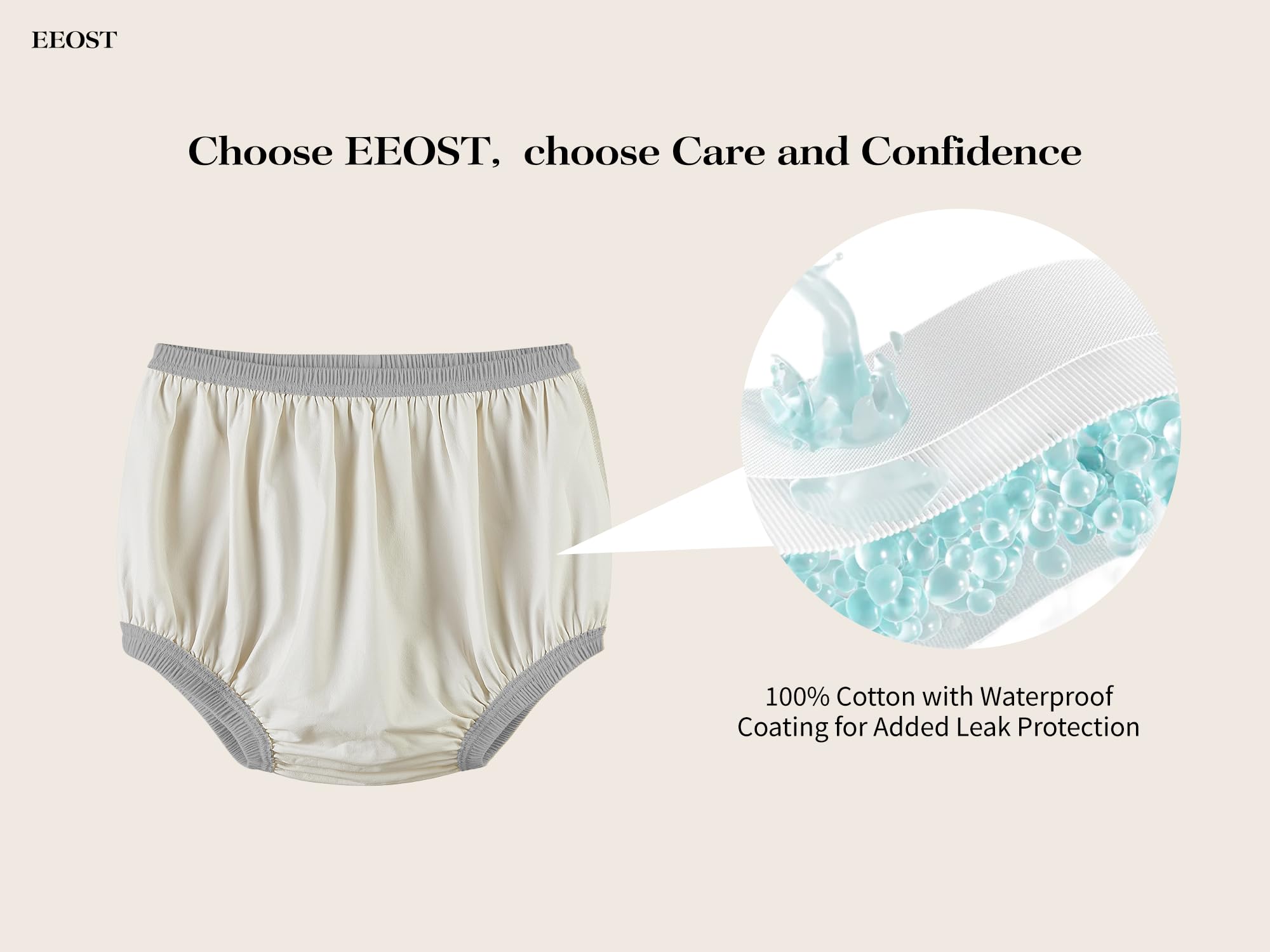 EEOST soft latex-free fabric offers breathable comfort without irritation