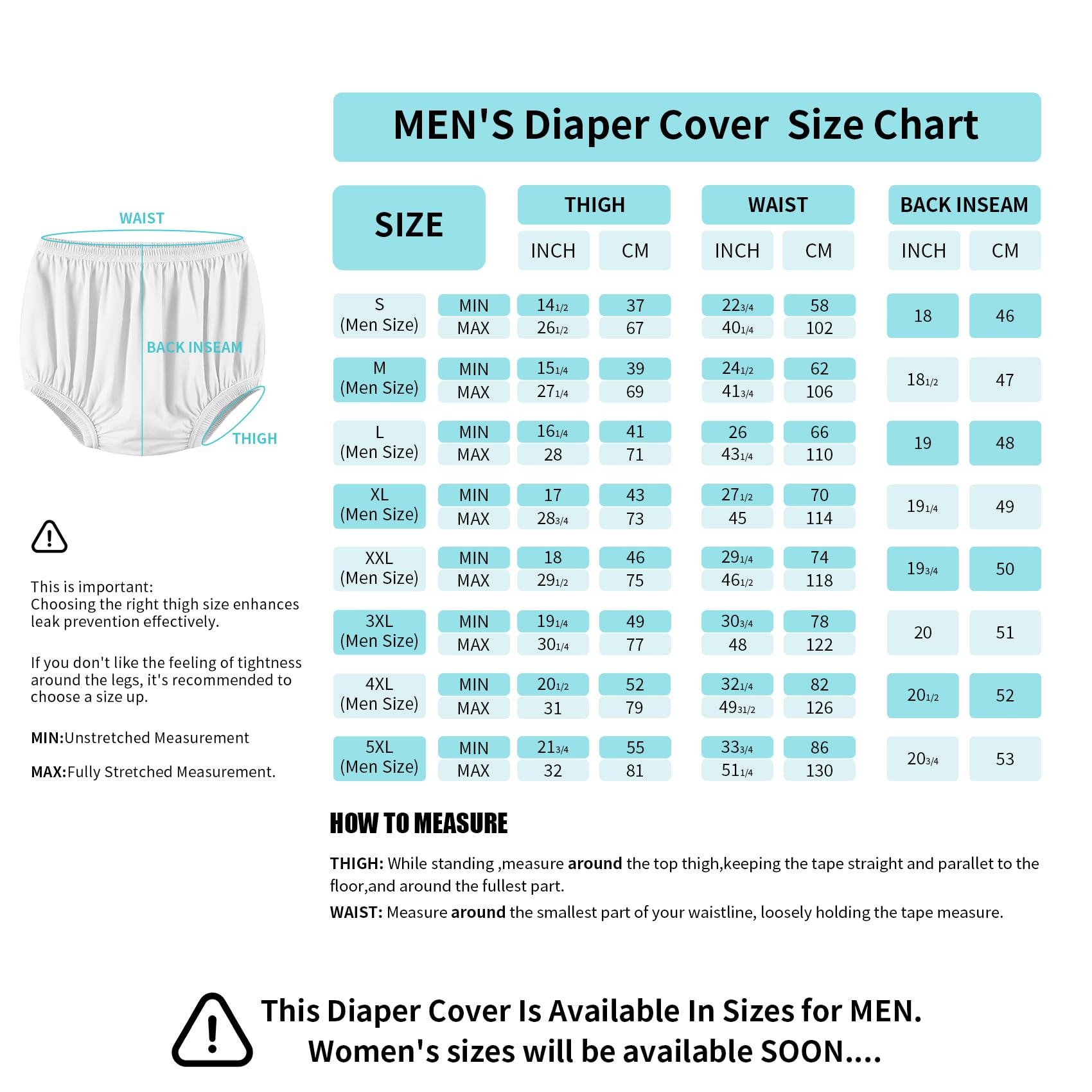 EEOST suitable for men and women to wear over diapers.