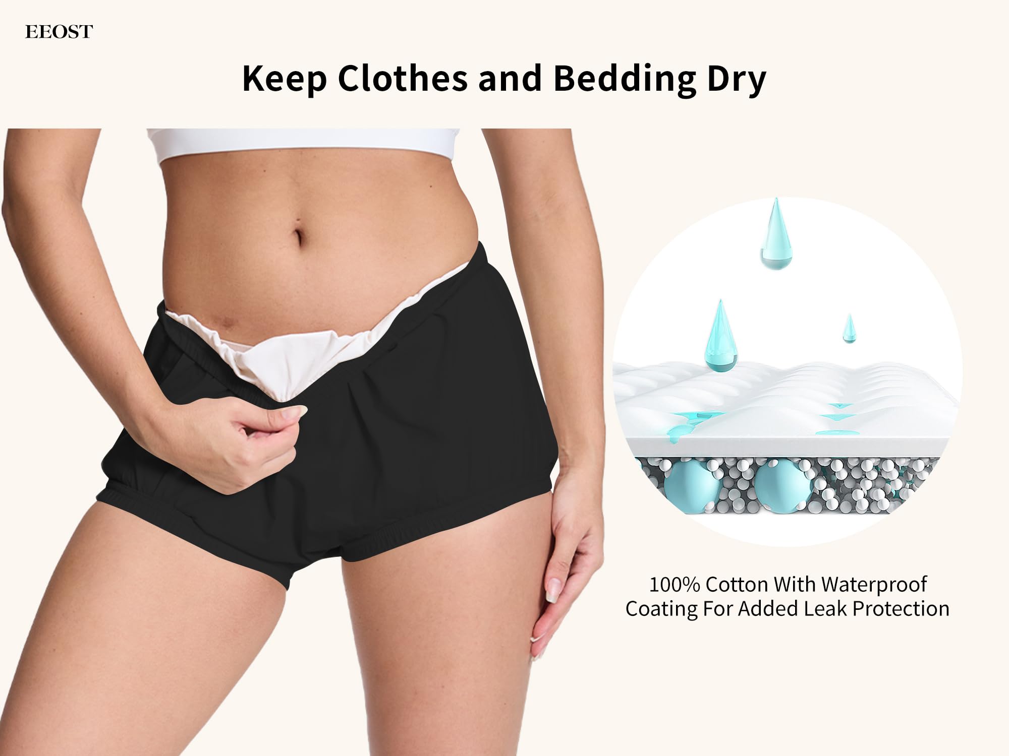 EEOST women's plastic pants breathable-fabric keeps you cool and dry