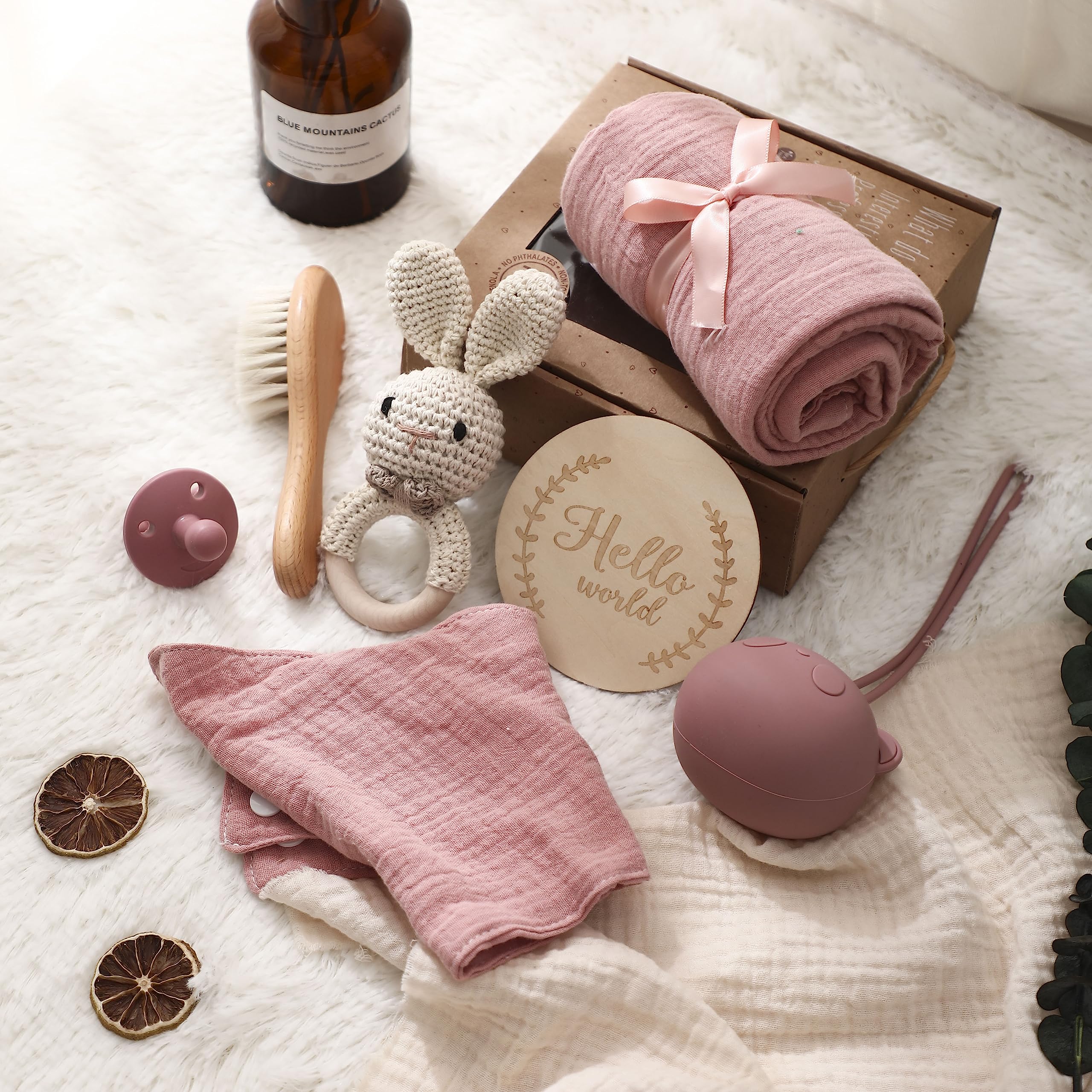 EERKEOD neutral gray gift box blends with nursery decor and storage solutions.