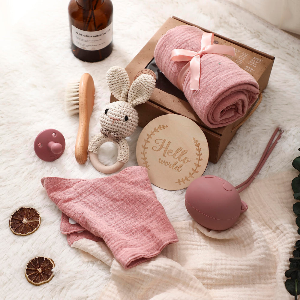 EERKEOD neutral gray gift box blends with nursery decor and storage solutions.