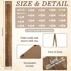 Close-up of engraved measurements on the Eersida growth chart for clear readings.