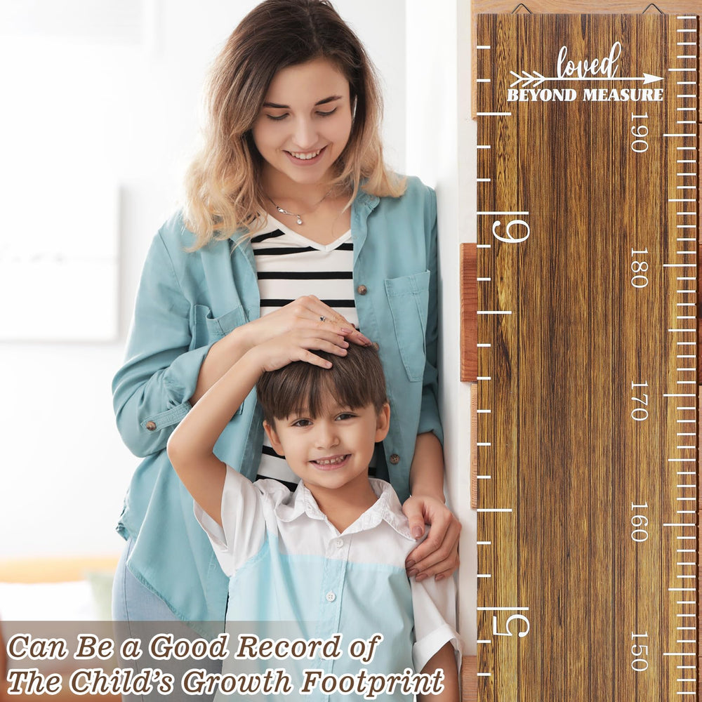 Self-adhesive back of the Eersida growth chart for easy nail-free installation.