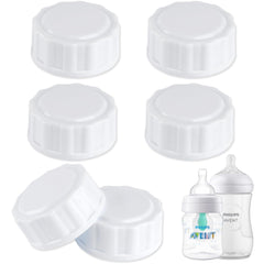 EESC2Y travel cap six-pack shown on an Avent bottle for portable storage.