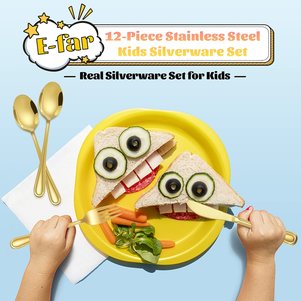 E-far 12-piece set is perfect for home use and on-the-go lunches.