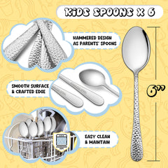 E-far hammered-handle close-up shows durable, comfortable grip for little hands.