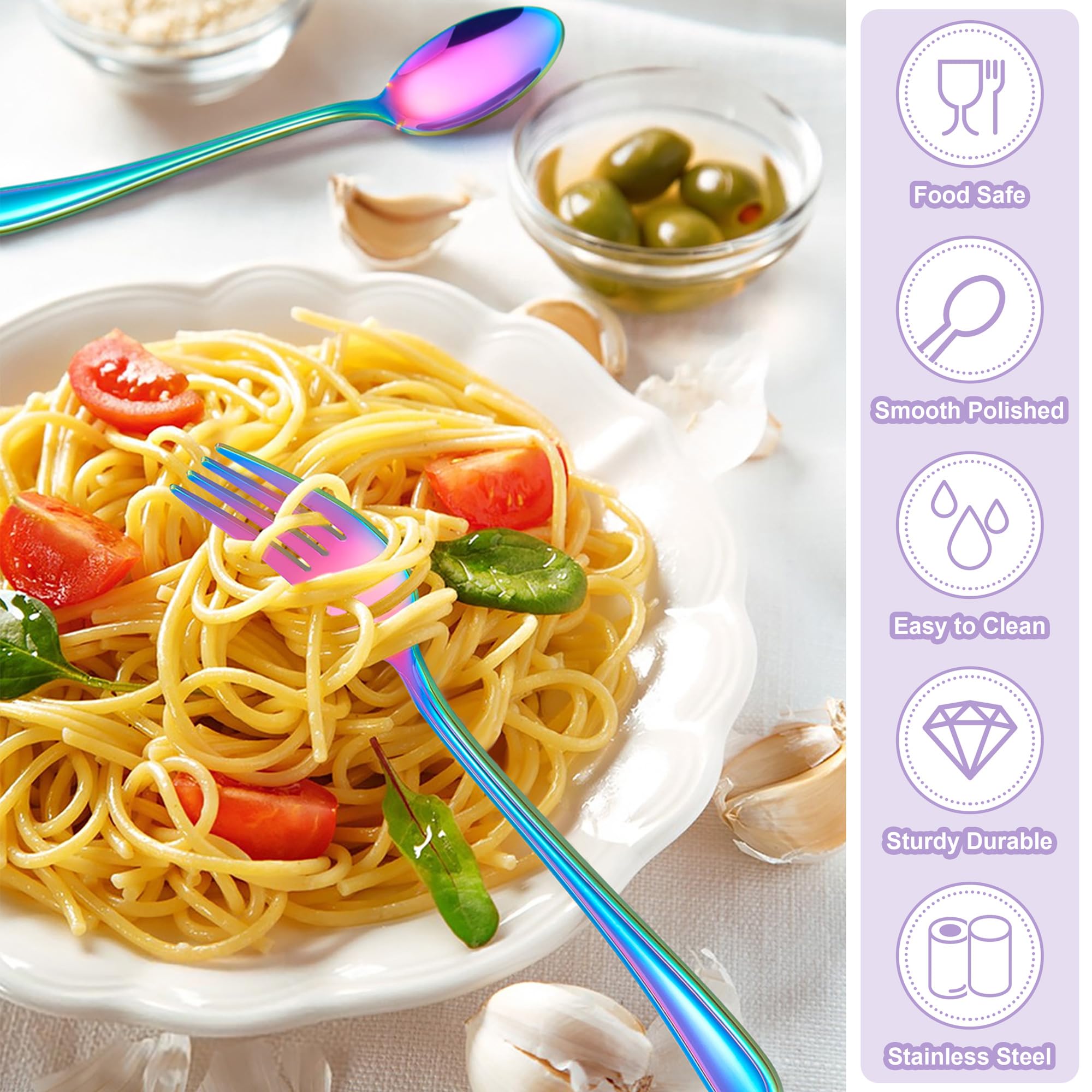 E-far safe materials ensure nickel-free, rust-resistant dining.