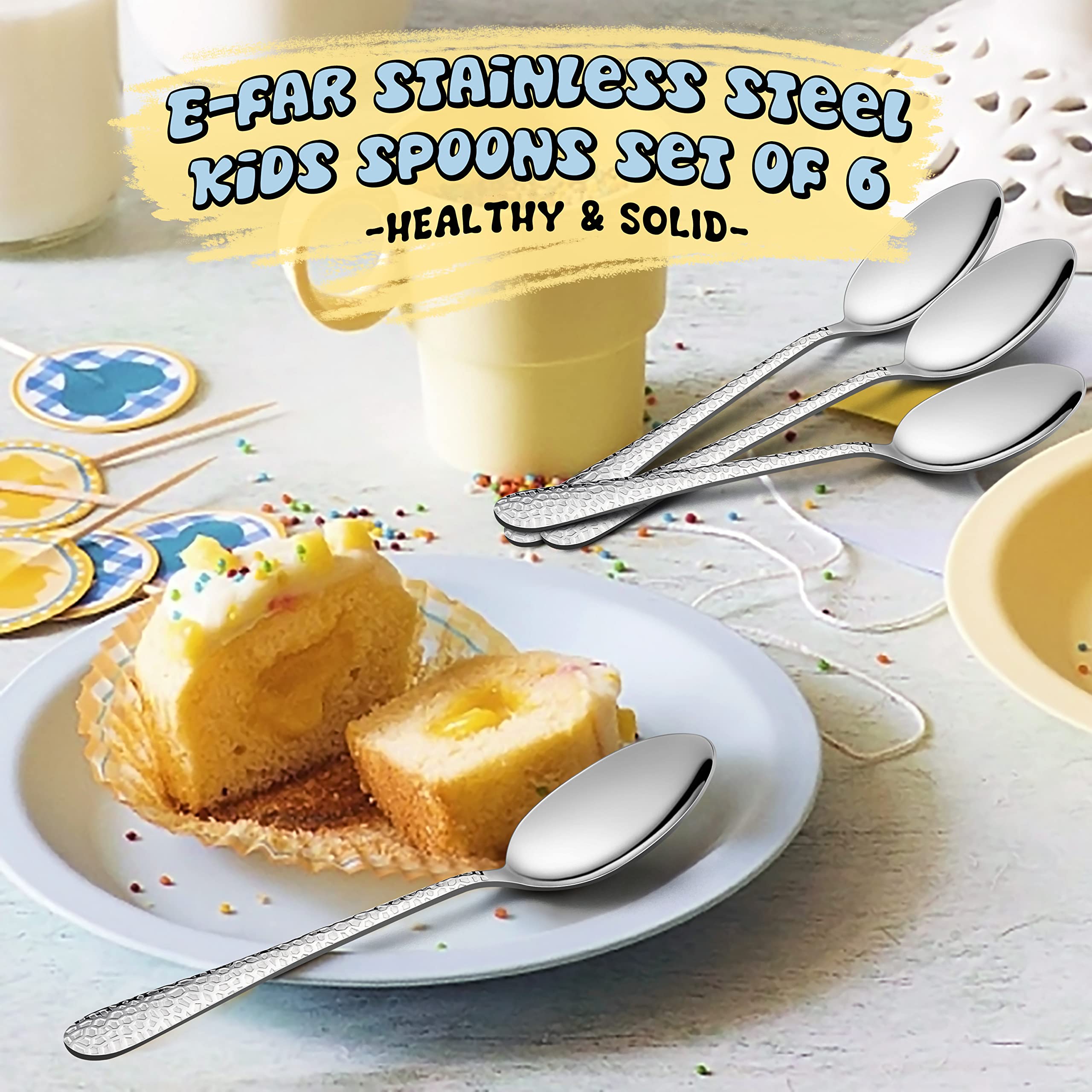 E-far spoons are safe for preschoolers and growing eaters.