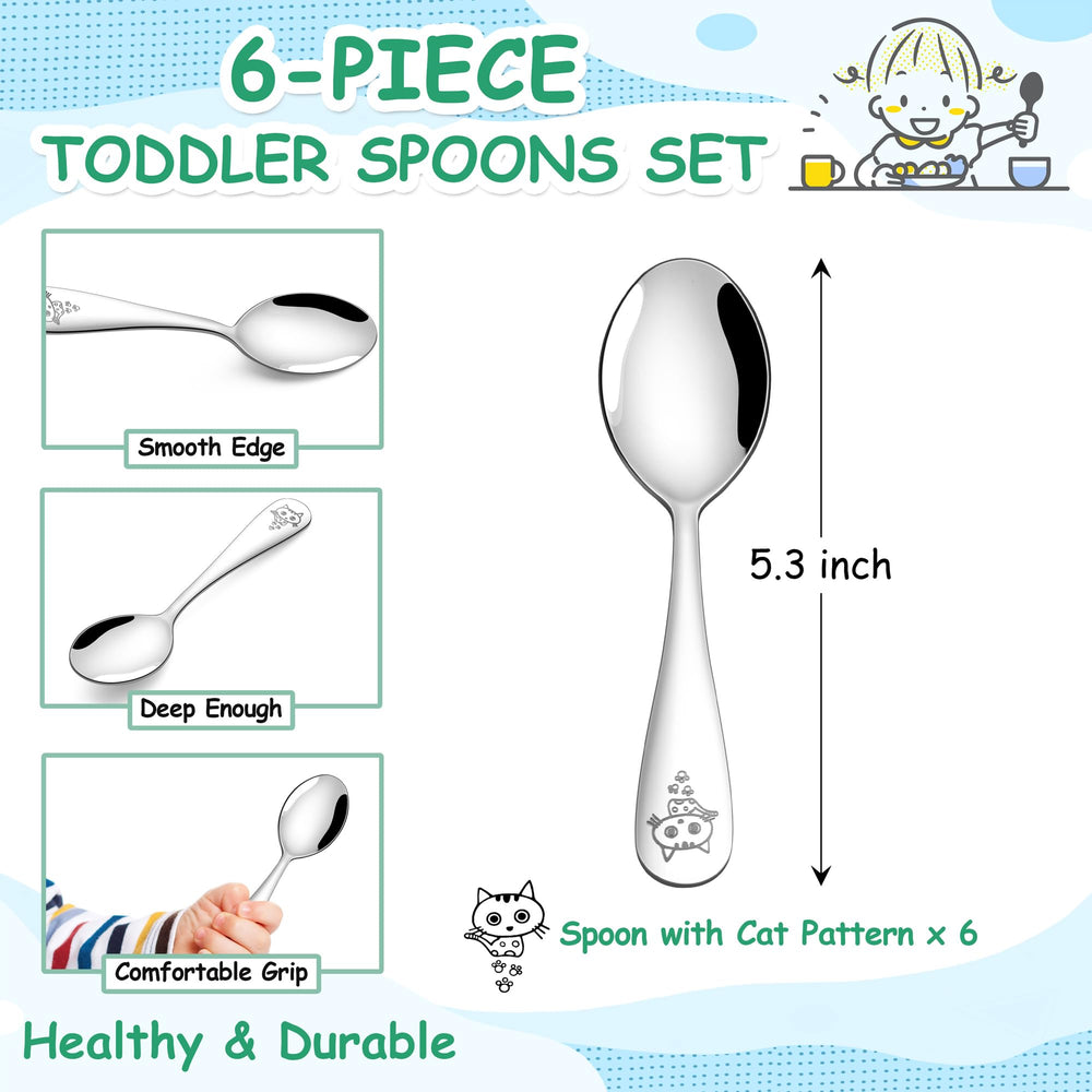 E-far spoons with rounded edges ensuring gentle mouth contact.
