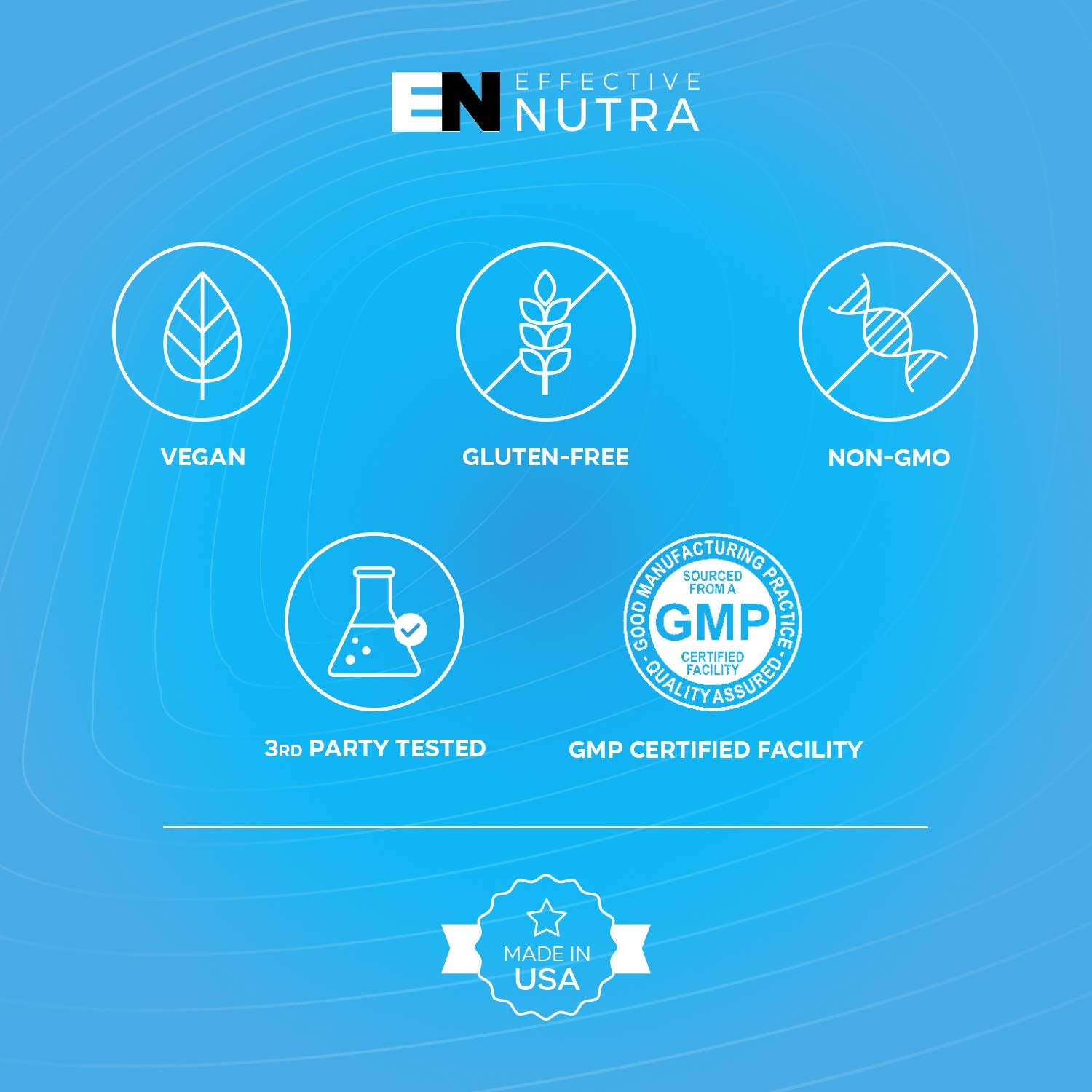 Effective Nutra DIM 300mg bottle front emphasizes vegan, non-GMO quality.