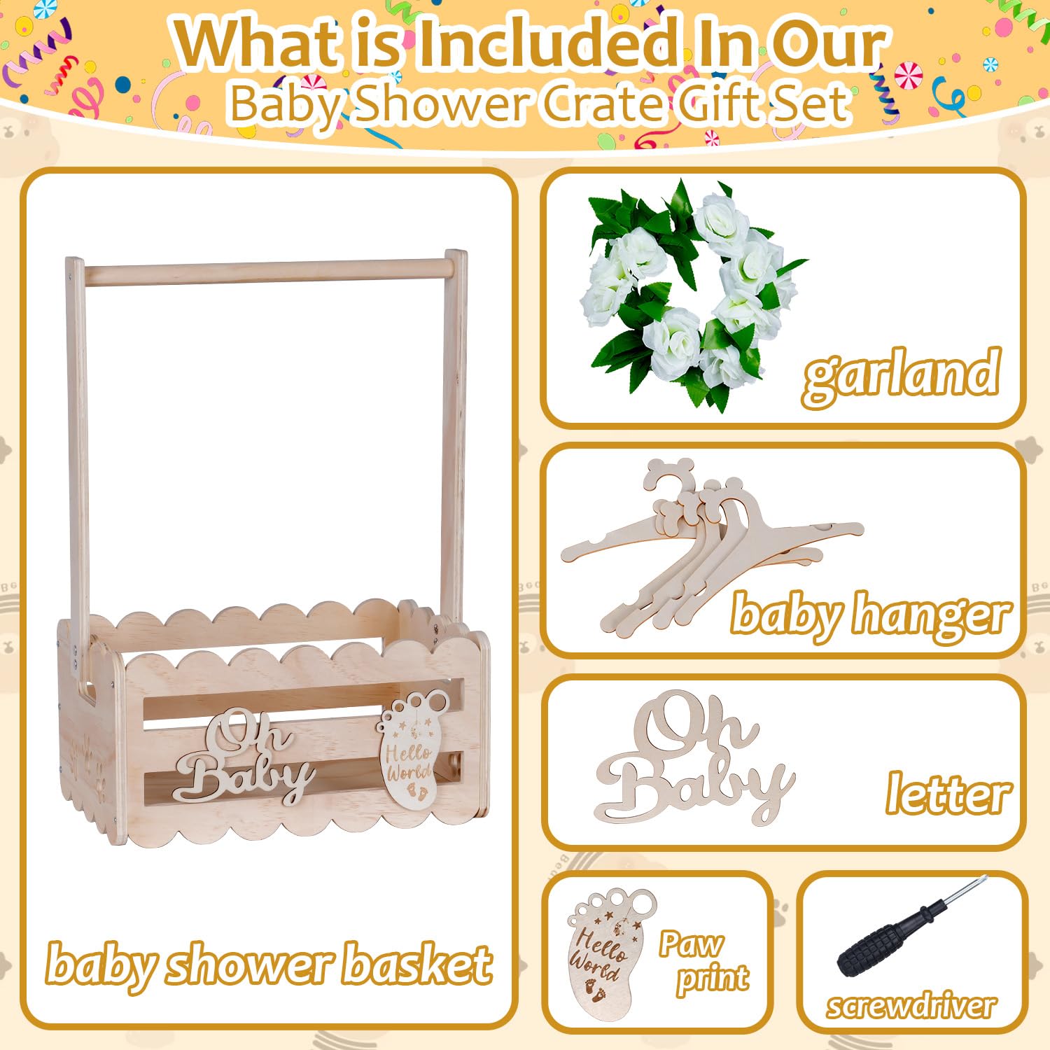 efluky baby clothes hangers in a wooden set for tidy outfits