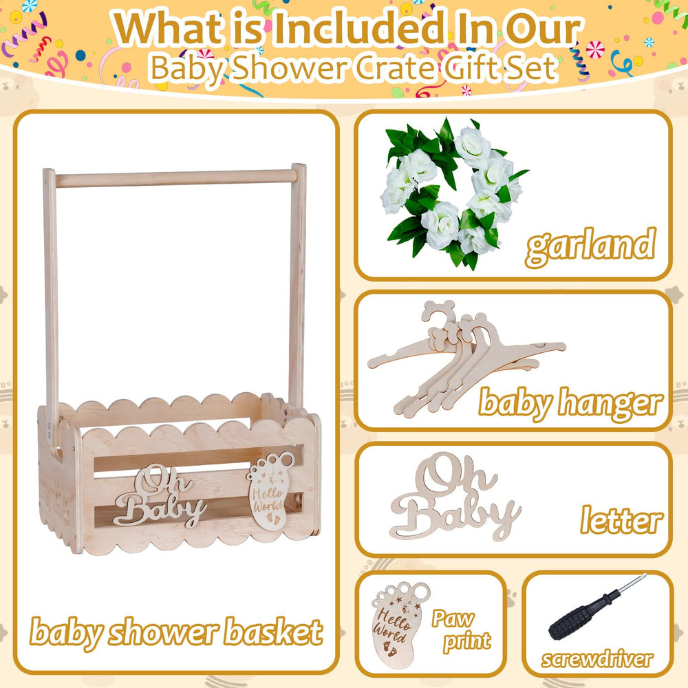 efluky baby clothes hangers in a wooden set for tidy outfits