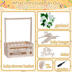 efluky baby clothes hangers in a wooden set for tidy outfits